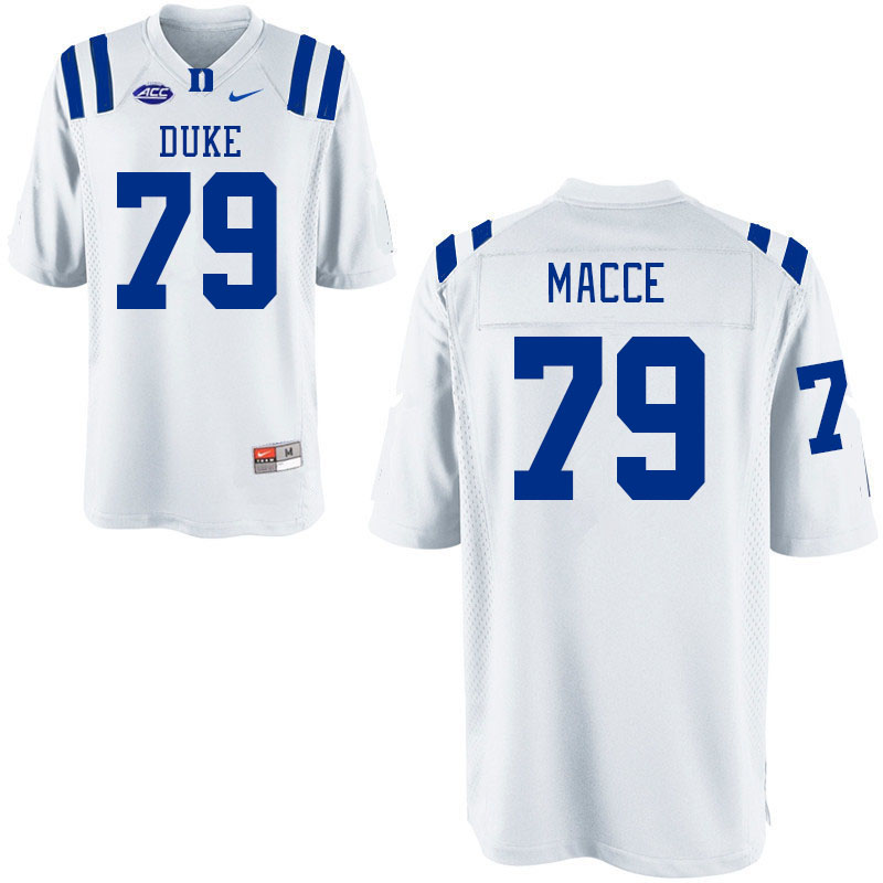 Men #79 Jake Macce Duke Blue Devils College Football Jerseys Stitched-White